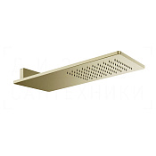 Gessi Rettangolo Верхний душ 20х55 см, настенный, 1 вид струи, цвет: brushed brass PVD 33095#727