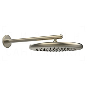 Gessi Goccia Верхний душ d33,4 см, настенный кронштейн, 1 вид струи, цвет: finox brushed nickel 33756#149