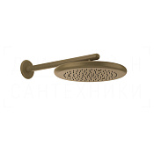 Gessi Goccia Верхний душ d33,4 см, настенный кронштейн, 1 вид струи, цвет: antique brass 33756#713
