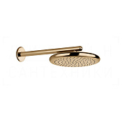 Gessi Goccia Верхний душ d33,4 см, настенный кронштейн, 1 вид струи, цвет: warm bronze PVD 33756#735