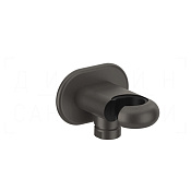 Gessi Goccia Шланговое подключение с держателем для душа, цвет: black metal brushed PVD 33761#707