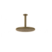 Gessi Goccia Верхний душ d33,4 см, потолочный кронштейн, 1 вид струи, цвет: antique brass 33766#713