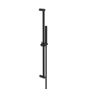 Gessi 316 Душевой гарнитур: ручной душ, штанга, держатель, шланг 150 см, цвет: matte black 54044#299