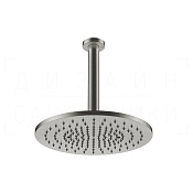 Gessi 316 Верхний душ d30 см, потолочный кронштейн, 1 вид струи, цвет: steel brushed 54146#239