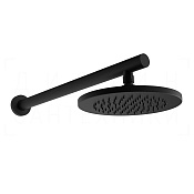 Gessi 316 Верхний душ d21,9 см, настенный кронштейн, 1 вид струи, цвет: matte black 54149#299