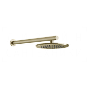 Gessi 316 Верхний душ d21,9 см, настенный кронштейн, 1 вид струи, цвет: brushed brass PVD 54149#727