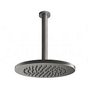 Gessi 316 Верхний душ d21,9 см, потолочный кронштейн, 1 вид струи, цвет: steel brushed 54151#239