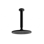 Gessi 316 Верхний душ d21,9 см, кронштейн высота под заказ, 1 вид струи, цвет: matte black 54153#299