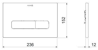 Kludi Unifix Кнопка смыва для унитаза, пластик, цвет: брашированная бронза 30PP01N1