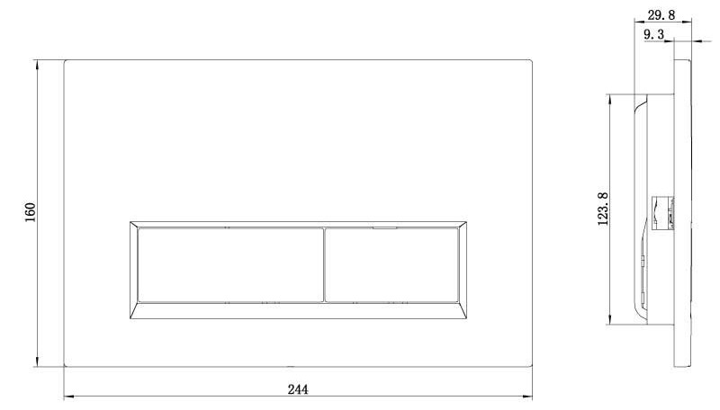 Kludi Unifix Кнопка смыва для унитаза, пластик, цвет: хром 32PP0105