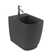 Kludi Resa S Биде напольное 37x55 см с 1 отверстием под смеситель и переливом, цвет: черный матовый 27BIB0139