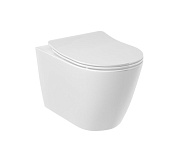Kludi Resa R Унитаз подвесной безободковый с крышкой микролифт, цвет: белый глянцевый 23WCSET43