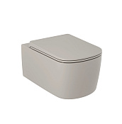 Kludi Resa S Унитаз подвесной безободковый, без крышки, цвет: серо-бежевый матовый 27WCW01O2