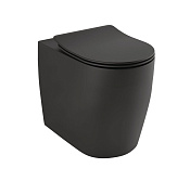 Kludi Resa R Унитаз приставной 36x55 см безободковый, без крышки, цвет: черный матовый 23WCB0439
