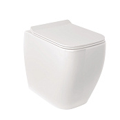 Kludi Resa C Унитаз приставной 34x52,5 см безободковый, без крышки, цвет: белый глянцевый 28WCB0443