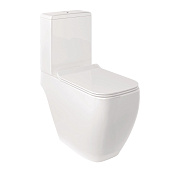 Kludi Resa C Унитаз-компакт приставной 34,5x66см безобод., без крышки и бачка, цвет: белый глянцевый 28WCB0643