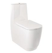 Kludi Resa S Унитаз-компакт приставной 34,5x62см безобод., без крышки и бачка, цвет: белый глянцевый 27WCB0143