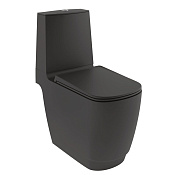 Kludi Resa S Унитаз-компакт приставной 38x68 см безободковый, без крышки и бачка, цвет: черный мат. 27WCB0239