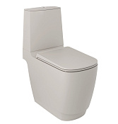 Kludi Resa S Унитаз-компакт приставной 38x68 см безободковый, без крышки и бачка, цвет: серо-бежевый 27WCB02O2