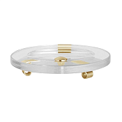 Bertocci Cinquecento Мыльница со стеклянной чашей, настольная, цвет: soft gold 110 0531 0150