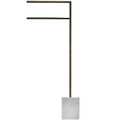 Bertocci Carrarino Стойка напольная с полотенцедержателем, мрамор Carrara, цвет: brass bronze 124 4725 8200