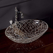 Armadi Art NeoArt Раковина чаша 51x34,5x15,5h см, без перелива, хрусталь, цвет: черный матовый 813