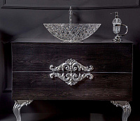 Armadi Art NeoArt Раковина чаша 51x34,5x15,5h см, без перелива, хрусталь, цвет: черный матовый 813