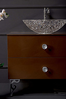 Armadi Art NeoArt Раковина чаша 51x34,5x15,5h см, без перелива, хрусталь, цвет: черный матовый 813