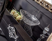 Armadi Art NeoArt Раковина чаша 51x34,5x15,5h см, без перелива, хрусталь, цвет: черный матовый 813