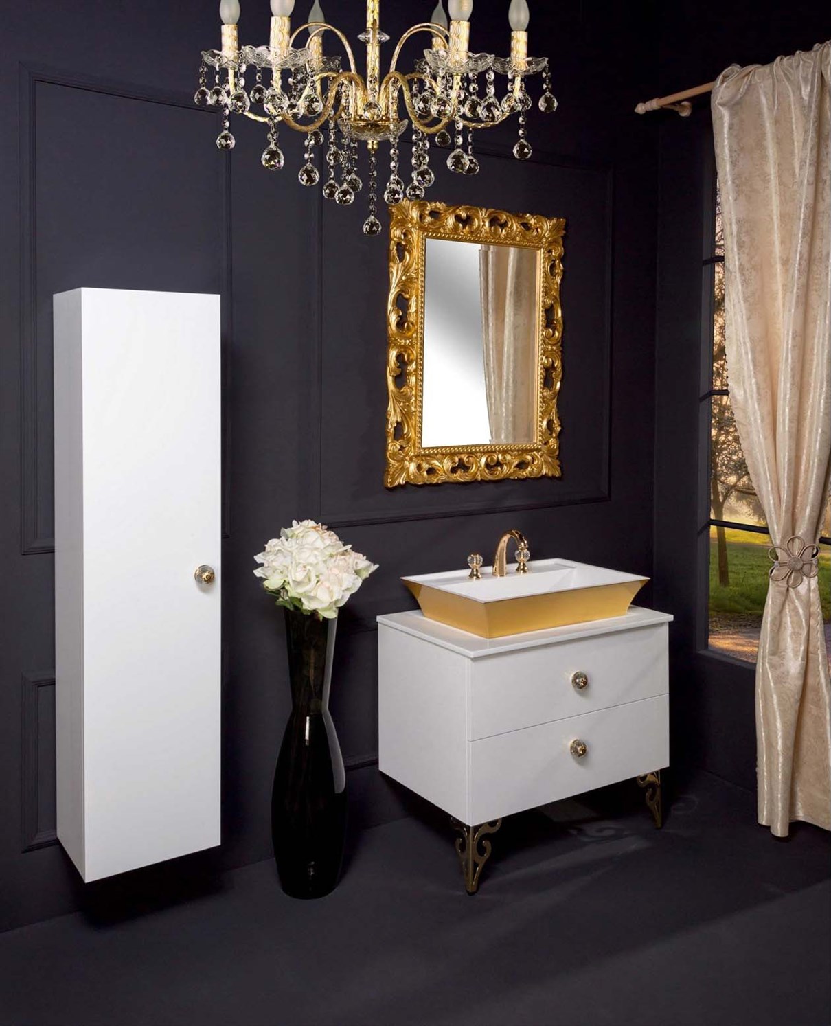 Armadi Art NeoArt Раковина чаша 67x45x13h см, без перелива, отверстие под смеситель, цвет: gold 803