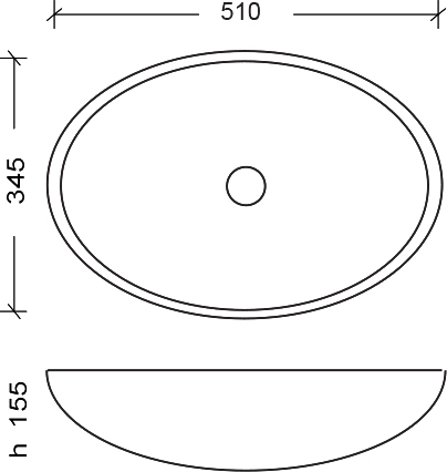 Armadi Art NeoArt Раковина чаша 51x34,5x15,5h см, без перелива, хрусталь, цвет: серебро глянцевое 815