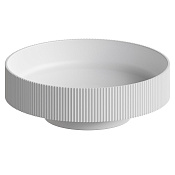 Armadi Art Sole Раковина чаша d40x13h см, без перелива, рифленая, материал Corian, цвет: matt white 801-R-MW