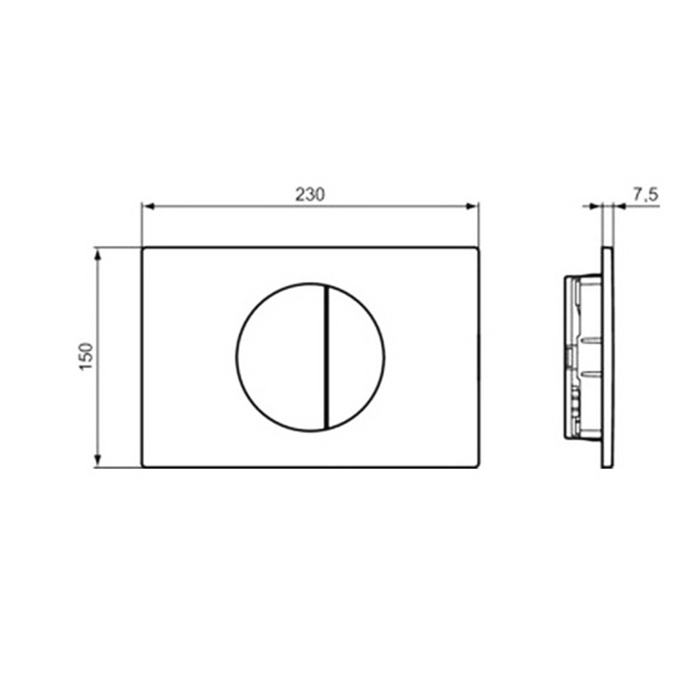Ideal Standard Oleas Кнопка смыва для унитаза, 2 режима, пластик, цвет: PVD Brushed Bronze R0503J6