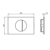 Ideal Standard Oleas Кнопка смыва для унитаза, 2 режима, пластик, цвет: PVD Magnetic Grey R0503A5