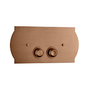 Boheme Кнопка смыва для инсталляции Geberit, 2 режима, нержавеющая сталь, цвет: brushed bronze 651-BRB