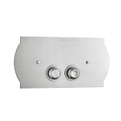 Boheme Кнопка смыва для инсталляции Geberit, 2 режима, нержавеющая сталь, цвет: nickel brush 651-NB