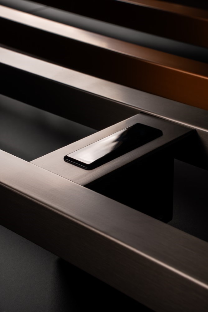 Boheme Duo Полотенцесушитель электрический 17х120h см, цвет: gun metall 728-GM