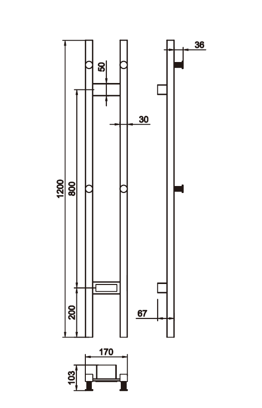 Boheme Duo Полотенцесушитель электрический 17х120h см, цвет: matt gold 728-MG