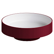 Armadi Art Sole Раковина чаша d40x13h см, без перелива, рифленая, материал Corian, цвет: burgundy 801-R-BUR