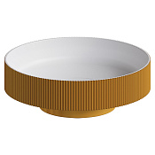 Armadi Art Sole Раковина чаша d40x13h см, без перелива, рифленая, материал Corian, цвет: gold 801-R-G