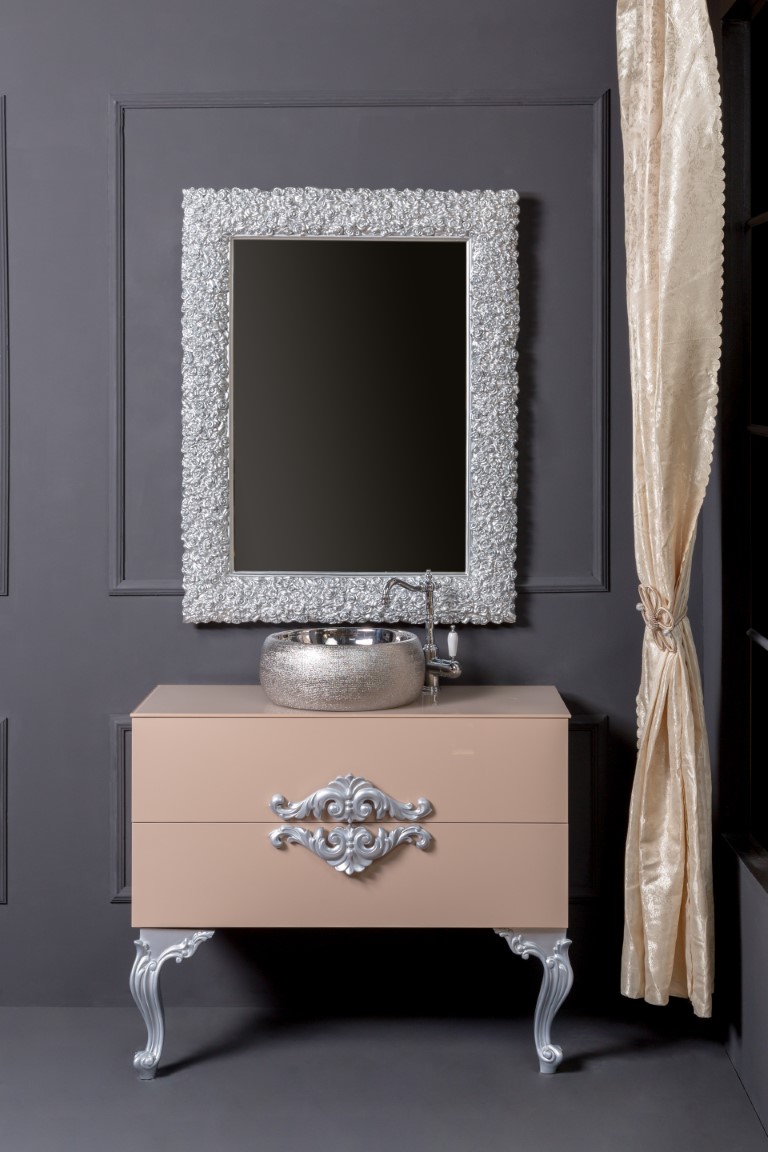 Armadi Art Neoart Зеркало прямоугольное подвесное 85х110h см, цвет: серебро 547