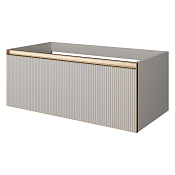 Armadi Art Quatro Тумба под раковину, подвесная 100х50х40h см, профиль matt gold, цвет: cashmere 790-M1-100-CM-RIB-MG