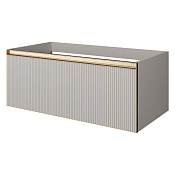 Armadi Art Quatro Тумба под раковину, подвесная 100х50х40h см, профиль matt gold, цвет: cashmere 790-M1-100-CM-RIB-MG-LED