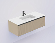 Armadi Art Quatro Тумба под раковину, подвесная 120х50х40h см, профиль anthracite, цвет: daphne 790-M1-120-RIB-D-A-LED