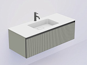 Armadi Art Quatro Тумба под раковину, подвесная 120х50х40h см, профиль anthracite, цвет: luna 790-M1-120-RIB-L-A-LED