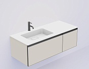 Armadi Art Quatro Тумба под раковину, подвесная 120х50х40h см, профиль anthracite, цвет: cashmere 790-M2-120-CM-A-LED