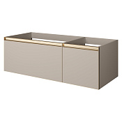 Armadi Art Quatro Тумба под раковину, подвесная 120х50х40h см, профиль matt gold, цвет: daphne 790-M2-120-D-MG