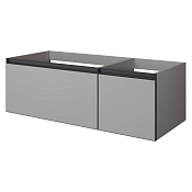 Armadi Art Quatro Тумба под раковину, подвесная 120х50х40h см, профиль anthracite, цвет: luna 790-M2-120-L-A
