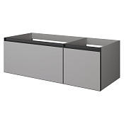 Armadi Art Quatro Тумба под раковину, подвесная 120х50х40h см, профиль anthracite, цвет: luna 790-M2-120-L-A-LED