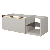 Armadi Art Quatro Тумба под раковину, подвесная 120х50х40h см, профиль matt gold, цвет: cashmere 790-M6-120-CM-MG